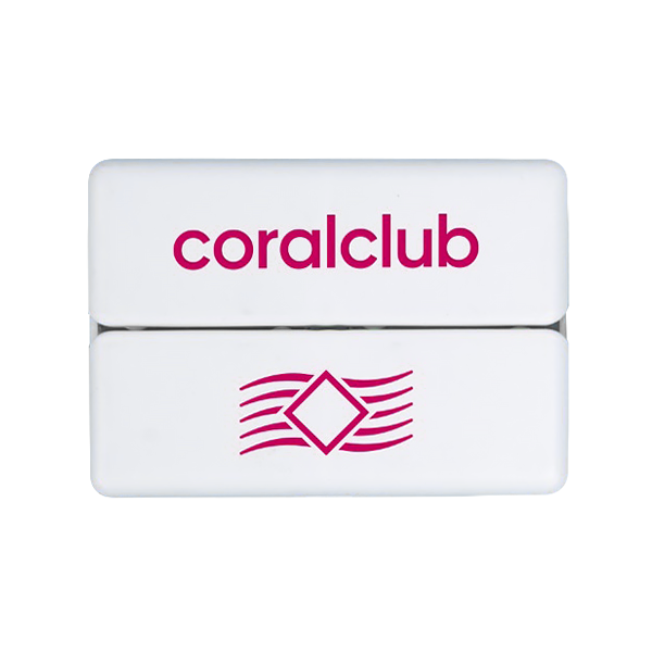 GoBox mini, ar sarkano Coral Club logo