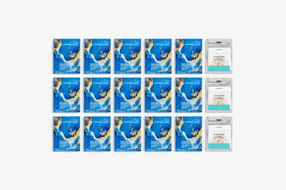 Hydro Boost Biocellulose Facial Mask, 25 ml, 15 paciņas + Coral-Mine, 30 paciņas pa 1 g